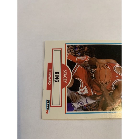 Stacey King 1990 Fleer FWD Chicago Bulls Card #27 Rare OFF CENTER+ERROR NM💎☄️ - Picture 9 of 12